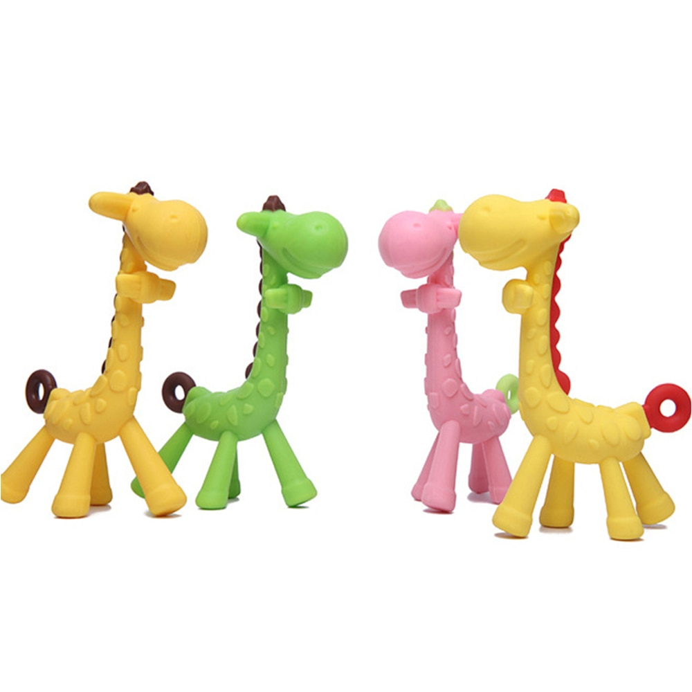 Giraffe Teething Toy Pacifier Chain Accessory